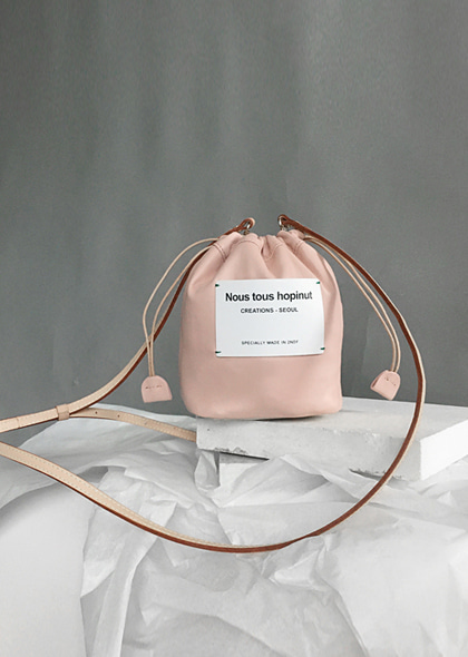 2NDF (투엔디에프)[sale] pika bag _Milk pink /1:1자체제작/네이밍오더/데일리가방/여성가방/핸드백/토트백